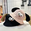 Bérets 2024 dessin animé chapeaux de seau de chien mignon avec des capuchons de pêche du chapeau de soleil léger pliables d'été pour femmes adolescents adultes adultes