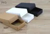 10 размеров Kraft Black White Box с крышкой kraft paper blank коробка для картонной коробки Diy Craft Подарочная упаковка 5155803