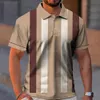 Polo de moda para hombres Tops de camiseta 3D Stripe Summer Camisas de alta calidad Camas negras Masculino Masculino XL 240417