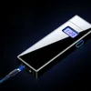 Newset Double Arc Lighter Metal Windproof USB Recharging Electric Cigarette Lighter