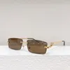 Sonnenbrille 2024 Legierung retteless kleine Rahmengläser dekorierter Euro-amerikanischer Stil Multi-farbiger schwarzer Markendesigner OCU