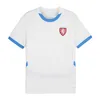 2024 Maillots de football pour hommes de la République tchèque, équipe nationale Schick Soucek chytil chory sadilek trous à la maison chemises de football à manches courtes adultes