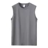 Cotton 210G Pure Summer Basic Camisole Oversized Solid Color Loose Hurdle Vest For Men And Women