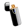 Slim Windproect Flameless volfram Turbo USB Lighter Touch Sensor Elektronisk laddningsbar cigarettplasma Entor Dropship