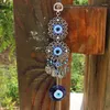 Decorative Figurines Turkish Blue Evil Eye Hand Elephant Amulet Wall Hanging Ornament Lucky Protection Round Water Drop Exquisite Gift