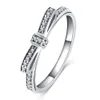 Bandringen zilveren metalen ring stapelbare liefde hart zirkoon ring dames bruiloft ring sieraden cadeau 2021 nieuwe Q240427