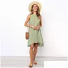 Basic lässige Kleider neue Frauen Mode Frauen Sommer Damen Kleider Strandgröße S-XL Drop Lieferbekleidung Kleidung OT2ML