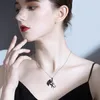 Creative Devil Angle Lovers Embrace Pendant Necklace Fashion Temperament Simple Clavicle Chain Woman Delicate Romantic Presents