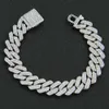 Hip hop full diamond crypto diamond Cuban chain bracelet trend fashion accessory