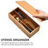 Kitchen Storage Chopstick Holder Spoon Box Bamboo Drawers Fork Container Utensil Organizer