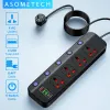 Адаптеры сетевой фильтр Power Strip 2500 Вт с 4 универсальными гнездами с несколькими USB и 5 с, Eu UK UK Plugcle Cable для дома