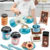 Girls Kitchen Toy Simulation Coffee Maker Set voor rollenspel Kid Hobby Collection 240423