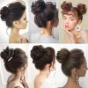 Chignon Women's Claw clip Hair Buns Synthetic Curly Chignon Ombre Claw Hair Messy Buns Updo claw Clip In Hairpiece For Women