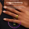 Smart Ring Health Monitor for Men Women Termometro Pressione ariattica Frequenza cardiaca Sleep IP68 impermeabile per iOS Android 240423