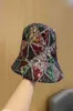 Designer Bucket Trucker Straw Hat Man Woman korean Ins Mixed Color Sequin Fisherman Hat Wo Fashion Versatile Net Red Face Small Ch2573377