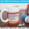 Mugs Recept Coffee Cup - Milk Cup Hillary 12 Oz Medicine Bottle Shaped Ceramic Coffee Cup - Perfekt för hem eller kontor J240428