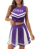 Womens Cheerleading Sexig Pompom Fashion Set Team Performance Cheerleading Clothing Football Uniform 240425