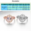 Wedding Rings Fashion Women Princess Ring Rose Gold White Sapphire Engagement Party Accessory Size 6 7 8 9 10