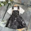 Girls Designer Dress Girls Luxury Clothing Solid Color Dresses Kids Fashion Clothes Childrens Brief Clothing High Qualit