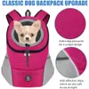 Dog Pet Backpack Travel Bag Front Pack Adem instelbaar met veiligheidsreflecterende strips voor wandelen buitenkatten 240412