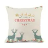 Kussen Kerstmoose Moose Pillowcase Katoen Linnen Print Decoratie Decoratie Vakantie kleurrijke kunst gepersonaliseerde cojines