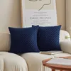 Cojín/decorativos cubiertas de tiros azules 18x18 pulgadas Couch Couch Coushion Farmhous de granja suave Boho Decoraciones para el hogar para la cama Sala de estar