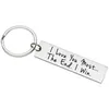 Keychains Lanyards Schlüsselbund für Frauen Männer Brief Valentinstag Ich liebe dich am meisten Edelstahlschlüsselketten. Paar Freund Vater bi dhxfl