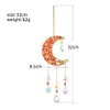 Décorations de jardin Moon Suncatcher Crystal Tree of Life Decoration suspendue Verre tachée Guérison Crystal Rainbow Maker Garden Décoration extérieure