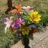 Décorations de jardin enjeu décoratif en métal colibri et enjeux floraux Décoration artistique pour les jardins extérieurs porches