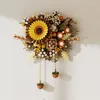 Decorative Flowers Building Blocks Wall Hanging Sunflower Artificial Flower Living Room Decorated Girlfriend Birthday Gift Assembled Toys