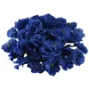 Декоративные цветы искусственные шелковые розовые головы цветочные головы 50 шт для шляпной одежды украшения свадьбы (темно -синий)