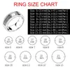 Wedding Rings Punk Roman Numerals Mens Rings Stainless Steel Chain Rotatable Ring for Men Women Classic Rome Digital Power Sense Gift