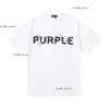 T-shirt de T-shirt violet 2023SS T-shirts blancs Color imprimé coton lâche décontracté pour hommes et femmes t-shirt noir à manches courtes 388