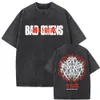 T-shirt imprimé vintage Vintage Bad Omens T-shirt drôle Tshirt graphique Men des femmes Fashion Hip Hop Streetwear T-shirts à manches courtes mâles 240425