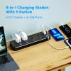 Adaptors Network Filter Power Strip 2500w with 4 Universal Socket Multiple Usb and 5 S,eu Us Uk Plug Socket Extension Cable for Home