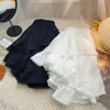 Elastische Taille weiß schwarz unregelmäßig Mini Kawaii Rock Japanische Schule Y2K ästhetische Rüschen Kurzfrauen Streetwear 240420