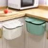 Storage Bottles Garbage Can Fixed Pressure Ring Kitchen Waste Bin Wall-mounted Trash Household Products White Hanging Free Slide