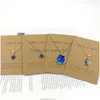 Colliers pendants Fashion Starry Sky Clavicule chaîne Faire une carte-cadeau de souhait Dream Planet Star Collier Bijoux Accessoires en BK Drop de Dhl3H