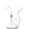 Wholesale Recycler water Dab Rig Bong Hookahs mini 6.1inch Glass Smoking Water Pipe with 14mm male Glass oil burner Banger bowl