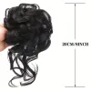 Чинтетическая синтетическая волоса BUN MESSY SCRUNCHIES Accessories Claw Clip Cheignon Curly Fake Whor Elastic Hair Band для женщин