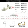 Rimocy Fashion Rhinestone Sandals for Women Summer Square Heel