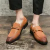 Casual Shoes Men's Designer Dress Loafers Handmade Leather Fashion Groom Wedding Men Italian Oxford Big Size 38-48