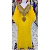 V-collier Kaftan Marocain Dubai Caftan Abaya Fancy Long Crystal perle Robe 240418