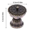 Decorazioni da giardino 1pc Zen Lotus Incenso Burner Zinc Lega Antique Treasure Lampada Sandalo Cinese