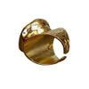 YYGEM 23mm Cultured White Baroque Pearl Gold Plated Finger Ring Adjustable Rings For Women Jewelry 240419