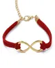 Charm Bracelets Number 8 Symbol Infinity Love Handmade Leather Wristband Bracelet Unisex1605594