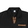 Casual TurnDown Collar Pocket Polo Shirts For Men Summer Short Sleeve Slim Vintage Waffle Tops Herrkläder Fashion T Shirt 240423