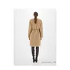 Dameswollen jas Cashmere jas Designer Fashion Show dezelfde jas klassiek merk Max Mara Lace Up Design Coat