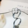 Seiko Edition Top Vance Ring Golden High Edition одиночное цветочное кольцо для женщин 925 Silver Advanced Feels Beimu Diamond Ring