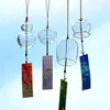 Figurine decorative 8pcs/pacchetto 7 8 cm Design diverso disegno a mano in vetro windchime dono appeso a campana